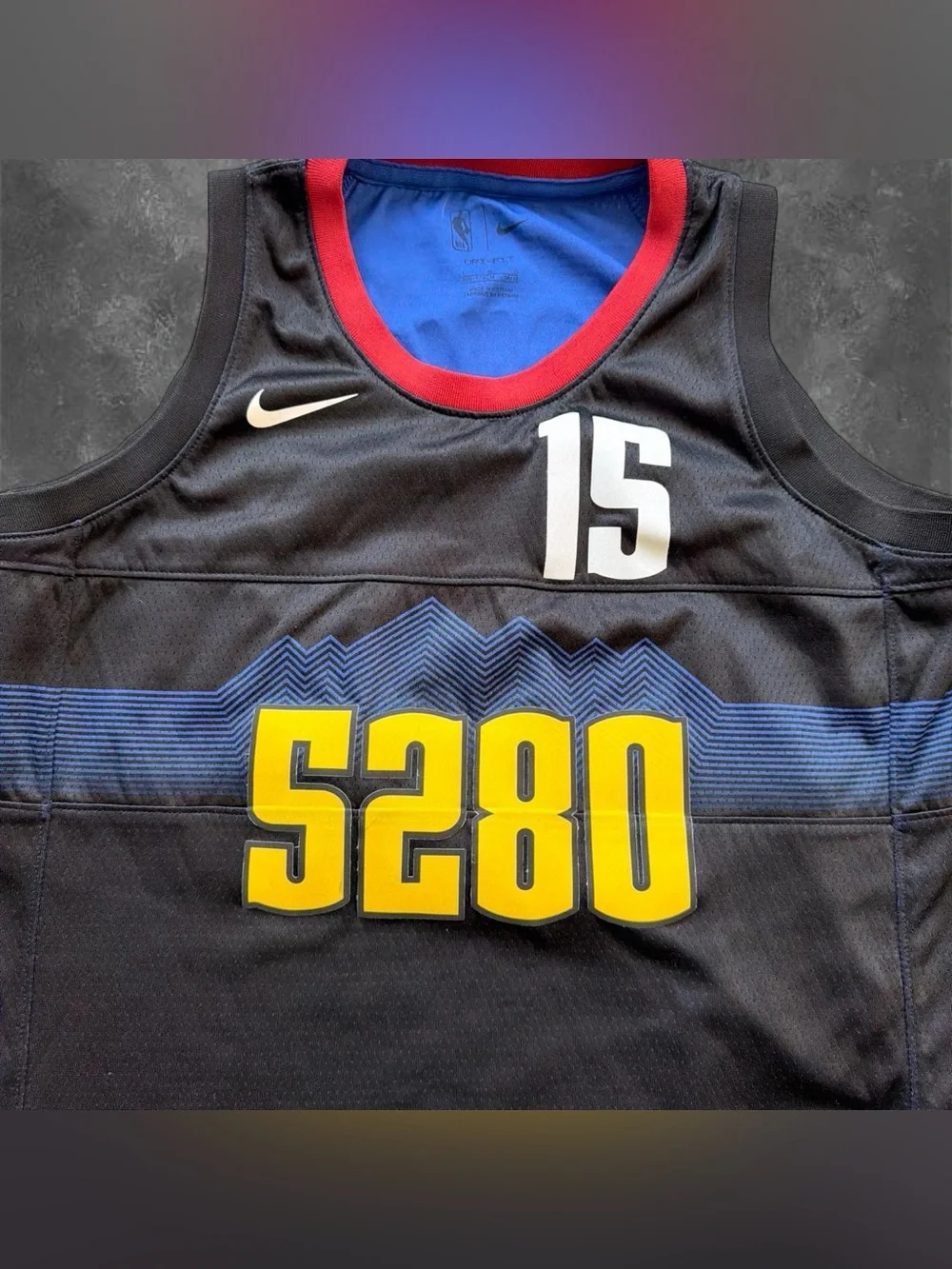 Denver Nuggets Boys Jersey L (14/16) Black Nike Nikola Jokic 5280 Dri-Fit